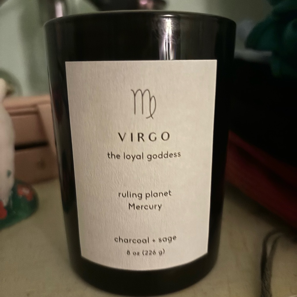 Virgo Charcoal and Sage Scented Candle